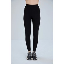 Thin Shop Kadın Siyah Yüksek Bel Toparlayıcı Tayt