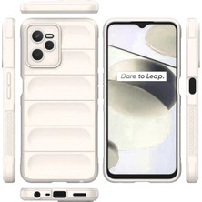 Platin Store Pilatin  Realme C35 Kılıf Optimum Silikon - Krem Zeyd
