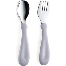 Platin Store Pilatin  paslanmaz Çelik Çatal Kaşık Seti 522 Gri Zeyd