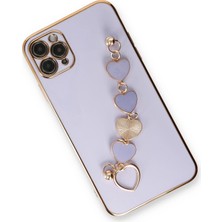 Platin Store Pilatin  iPhone 11 Pro Max Kılıf Esila Silikon - Lila Zeyd