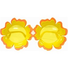 Platin Store Pilatin Papatya Şekilli Turuncu Sarı Renkli Hawaii Konsept Parti Gözlüğü 15X7 cm Zeyd