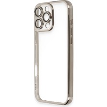 Platin Store Pilatin  iPhone 16 Pro Kılıf Razer Lensli Silikon - Titanyum Gri Zeyd