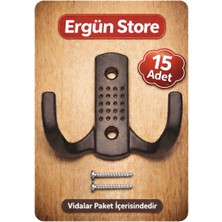 Ergün Store Noktalı Portmanto Vestiyer Duvar Dolap Elbise Askısı Krom Metal Mobilya Kapı Askılığı Askılık (15 Adet)