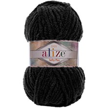 Alize Softy Plus (5 Adet) 60 Siyah Renk El Örgü Ipliği