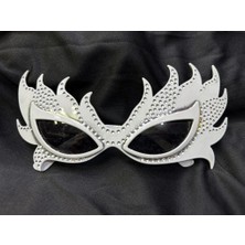 AlaNova Alano Taşlı Göz Kamaştıran Gecenin Yıldızı Beyaz Parti Alev Gözlük VA74