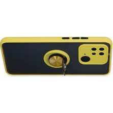Platin Store Pilatin  Xiaomi Poco C40 Kılıf Montreal Yüzüklü Silikon Kapak - Sarı Zeyd