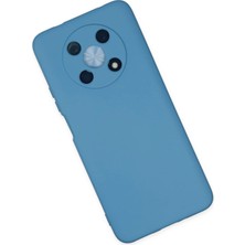 Platin Store Pilatin  Huawei Nova Y90 Kılıf Nano Içi Kadife Silikon - Mavi Zeyd