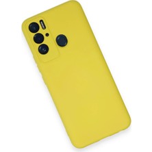Platin Store Pilatin  Tecno Pova Neo Kılıf Nano Içi Kadife Silikon - Sarı Zeyd