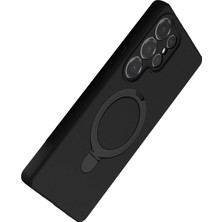 Platin Store Pilatin  Samsung Galaxy S24 Ultra Regal Magsafe Standlı Kapak - Siyah Zeyd