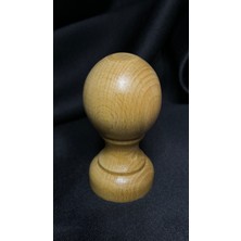 Plankton Tasarım Vernikli Doğal Ahşap Kaşe/Damga/Mühür Sapı - 40mm