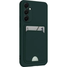 Platin Store Pilatin  Samsung Galaxy S24 Fe Kılıf Kelvin Kartvizitli Silikon - Koyu Yeşil Zeyd