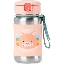 Platin Store Pilatin Zoo Pipetli Paslanmaz Çelik Suluk 350 ml Kedi Zeyd