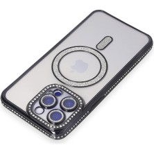 Platin Store Pilatin  iPhone 14 Pro Kılıf Joke Simli Magneticsafe Kılıf - Siyah Zeyd