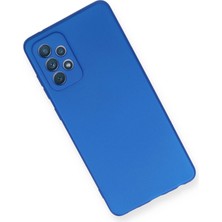 Platin Store Pilatin  Samsung Galaxy A72 Kılıf First Silikon - Mavi Zeyd