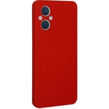 Platin Store Pilatin  Oppo Reno 7 Lite Kılıf Nano Içi Kadife Silikon - Kırmızı Zeyd
