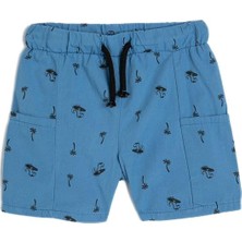 Hepta Collection Chino Şort Cepli Dinozor Baskılı Pamuklu