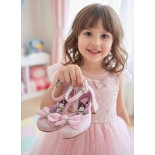 Surpie Shoes Çocuk Topuklu Ayakkabı, Kuromi Desenli Ayakkabı, Çocuk Abiye Ayakkabı