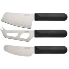 IKEA Skärlångapeynir Bıçağı Seti , Paslanmaz Çelik-Siyah, 3 Parça