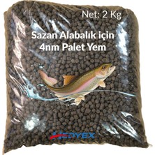 Özbience 4mm Palet Yem 2kg, Sazan ve Alabalık Için Sağlıklı ve Verimli Yem