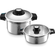 Hepta Collection Quıck&safe 6+8 L Düdüklü Tencere Seti