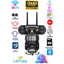 2 Kameralı Full Hd Yapay Zekalı Wifi Kablosuz Hareket Takipli Alarmlı Güvenlik Kamerası