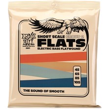 Delixa Ball Short Scale Flatwound Group 2 Elektrikli Bas Teli, Kalınlık 45-105