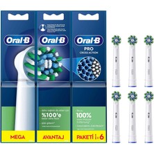 Hepta Collection Oral-B Cross Action Şarjlı Diş Fırçası Yedek Başlığı 6 Adet