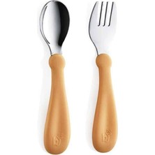 Hepta Collection Babyjem Paslanmaz Çelik Çatal Kaşık Seti Somon