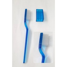 Modellino Mavi Kapaklı Cep Boy Seyahat Diş Fırçası Orta Sertlikte Fırça Kılı 1 Parça