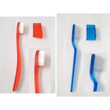 Sunstar 2 Set Kapaklı Cep Boy Seyahat Diş Fırçası - Kırmızı Ve Mavi