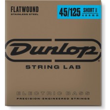 Hepta Collection Jim Flatwound DBFS45125S Bas Gitar Teli Için, Kısa Mensur, 45/125, Medium, 5 Adet