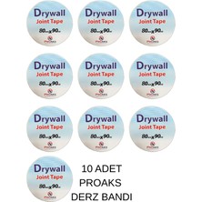 Proaks Alçıpan Derz Bandı 8 cm x 90 Metre 10 Adet