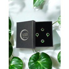 Lunel Silver Elmas Kesim Taşlı Gümüş Takı Seti - Kolye Ucu, Küpe ve Yüzük | Şık ve Göz Alıcı Tasarım