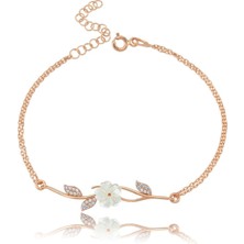 Manolya Çiçeği Tutkusu Rose Renk Gümüş Bileklik