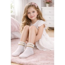 Gigi Giyim Taşlı Kıvrık Soket Kız Çocuk Çorap