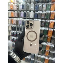 Bilişim Akademi iPhone 16 Pro Max Sert Kılıf Sararmaz Magsafe Slim Pc Mika Yanları Renkli Plastik Ince - Kahverengi