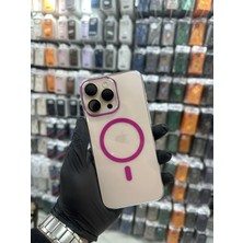 Bilişim Akademi iPhone 16 Pro Max Sert Kılıf Sararmaz Magsafe Slim Pc Mika Yanları Renkli Plastik Ince - Mor