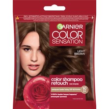Garnier Color Shampoo Retouch Şampuan Kolaylığında Dip Boyası, Açık Kahve 5.0