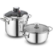 Hepta Collection Korkmaz Alia 4 Parça Düdüklü Tencere Seti