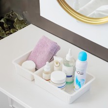 Hepta Collection Wh-72 Çekmece Içi Iki Bölmeli Çok Amaçlı Organizer Beyaz- Dolap Içi Düzenleyici Organizer