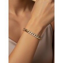 Zarene Silver Xuping Parlak Taşlı Bileklik 14K Gold