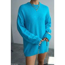 Cemo Bisiklet Yaka Tüylü Oversize Kazak