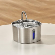 Hepta Collection 2.2 L Su Seviyesi Göstergeli Paslanmaz Çelik Kedi Köpek Için Su Pınarı Su Çeşmesi Su Sebili Sessiz