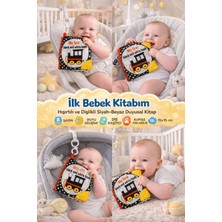 Budizzz Ilk Bebek Kitabım | Hışırtılı ve Dişlikli Siyah-Beyaz Duyusal Kitap