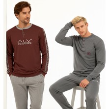 Bonbon Erkek Pamuklu Bohçalık Ve Çeyizlik 2 Adet 2'li Pijama Takımı BB2230