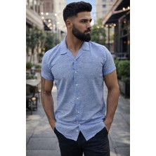 COLVİ'S MAN Colvis Man Slim Fit Kısakol Urban Aura Yazlık Erkek Gömlek