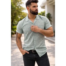COLVİ'S MAN Colvis Man Slim Fit Kısakol Urban Aura Yazlık Erkek Gömlek