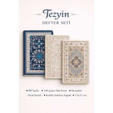 Hobbi Tasarım Tezyin Etnik Desen Üçlü Defter Seti Çizgili A5