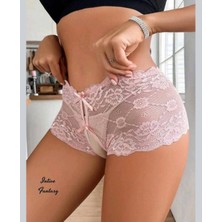 Intive Lingerie Intive Fantasy Esnek Dantelli Ağı Açık Fantezi Külot/brazilian (Kırmızı/pembe)