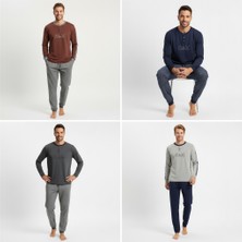 Bonbon Erkek Pamuklu 4 Adet 2'li Pijama Takımı BB2238